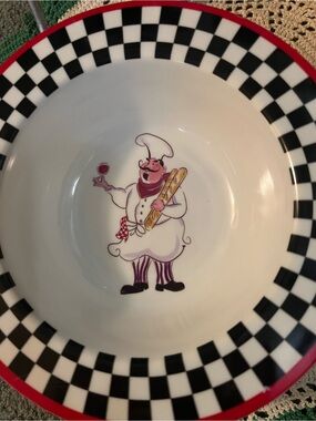 NWOT Lot 6 Fat Chef Bowls by Trisa 8” Across & Depth is 2” Made with Melamine